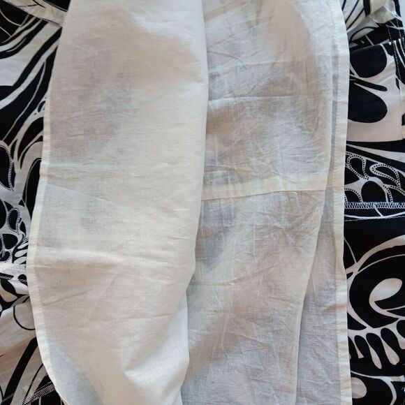 Chico's Size 3 (US XL) Black/White Abstract Cotton/Silk Circular Midi Skirt - Picture 5 of 5